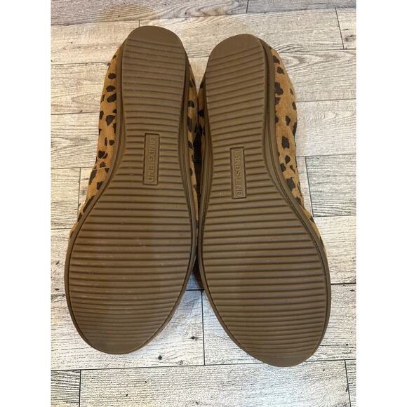Lands End Womens NEW sz 9D Comfort Elastic Band Ballet Flat Shoes Leopard Print - Picture 3 of 7